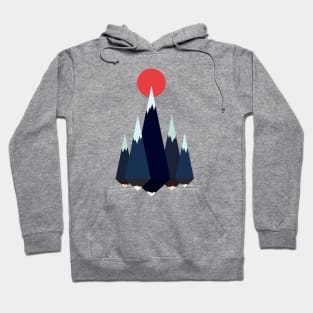 Minimalist Abstract Nature Art #15 Freezing Cold Mountains Hoodie